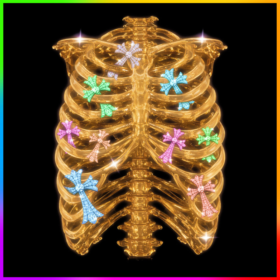 DIAMOND CROSS RIBCAGE - PREMADE