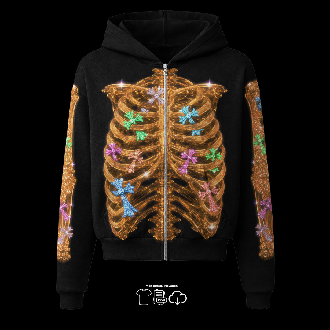 DIAMOND CROSS RIBCAGE - PREMADE