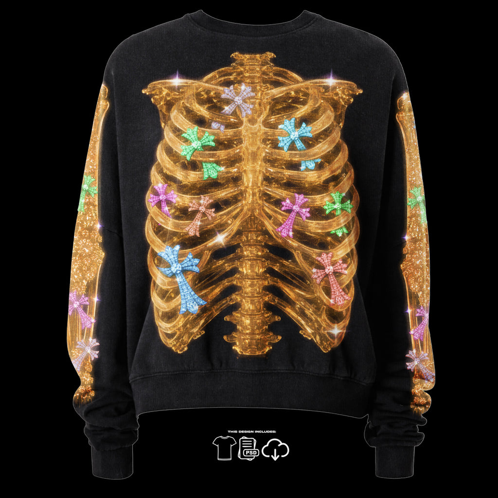 DIAMOND CROSS RIBCAGE - PREMADE