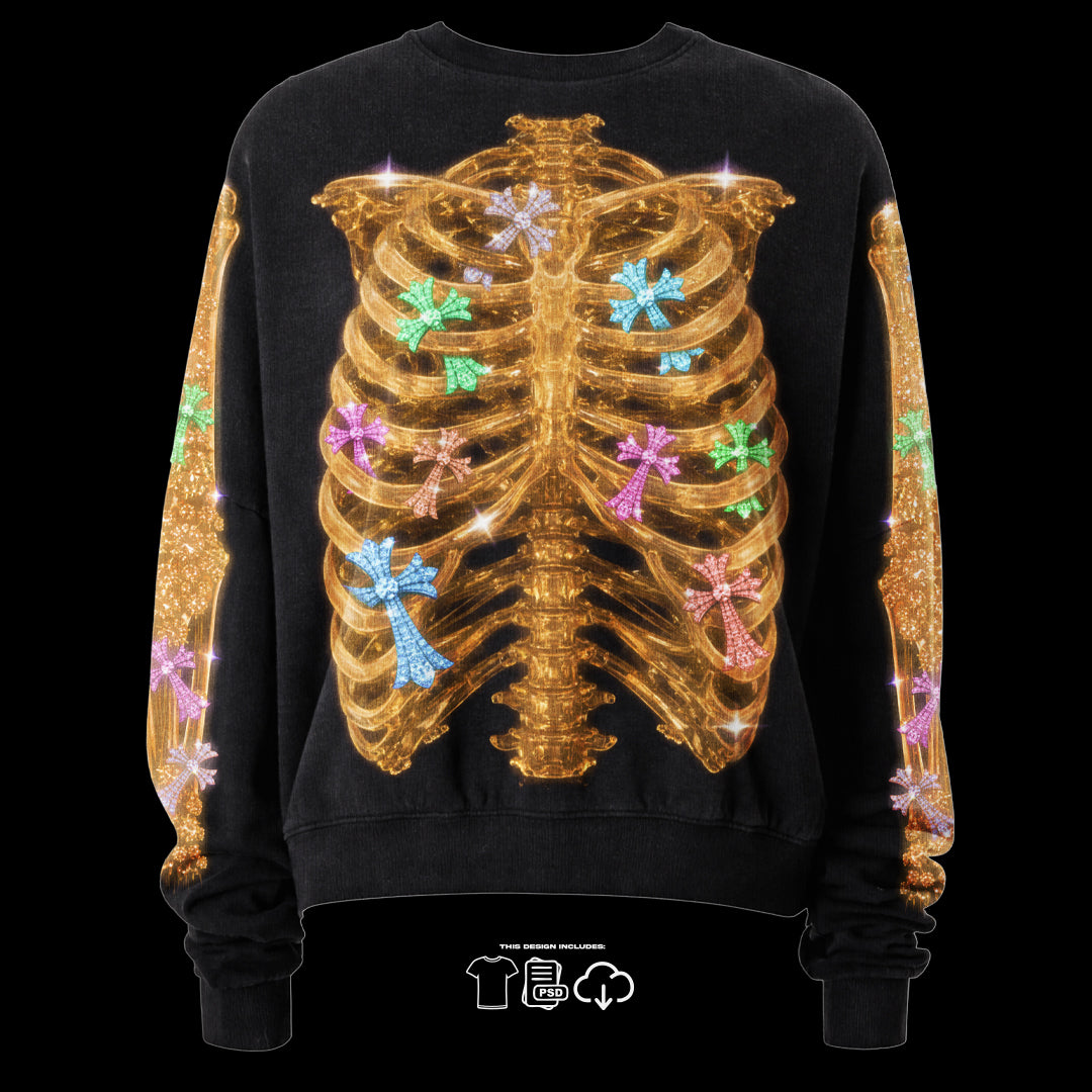 DIAMOND CROSS RIBCAGE - PREMADE