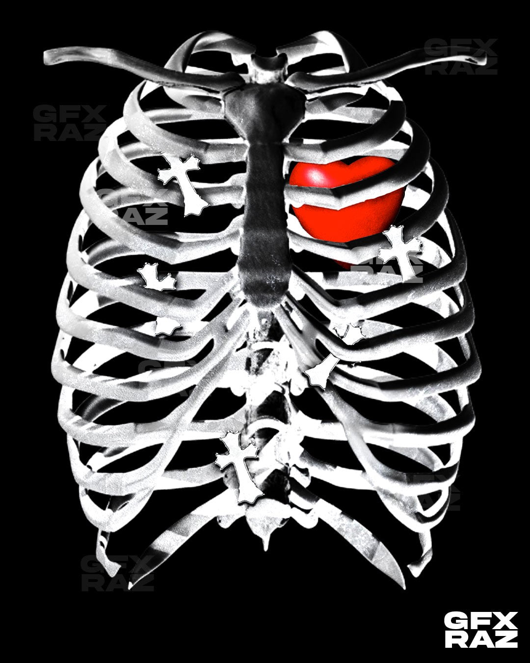 CHROMEHEART RIBCAGE - PREMADE DESIGN