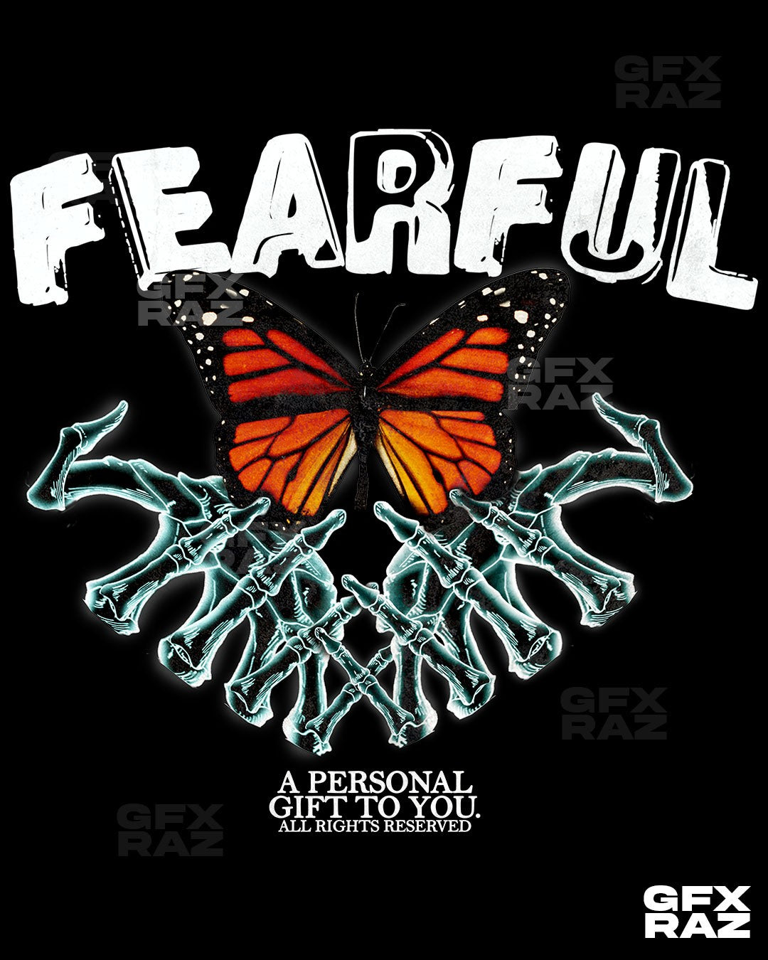FEARFUL BUTTERFLY - PREMADE DESIGN